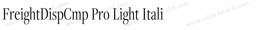 FreightDispCmp Pro Light Italic字体转换